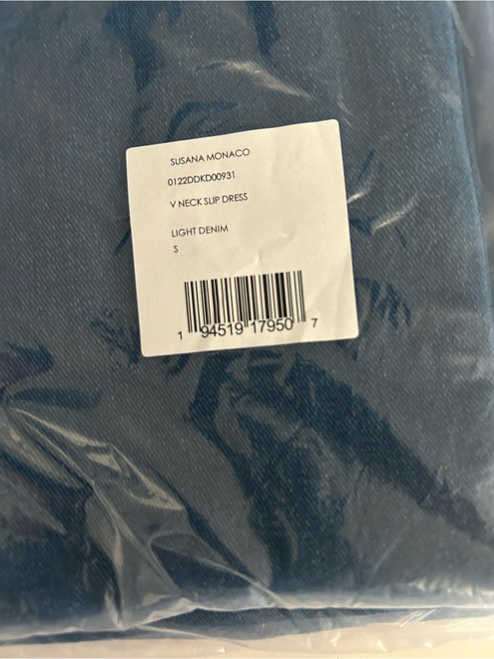 Susana Monaco light denim v neck Slip Dress - Picture 4 of 12